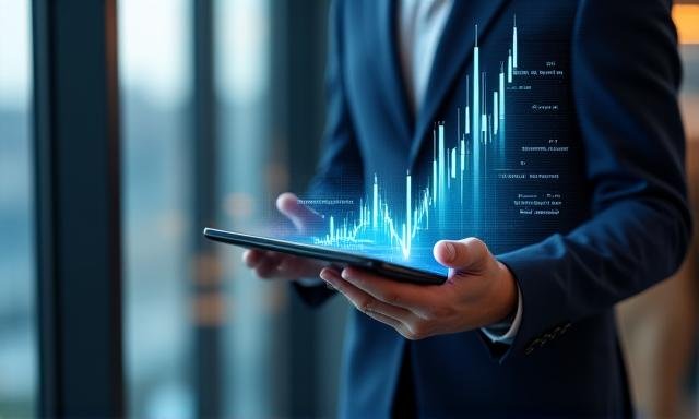 Abstract representation of global market fluctuations